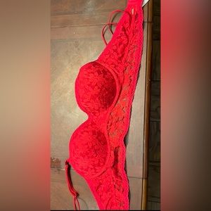 2 bras one red and one green, both only worn 17 or 18 times.